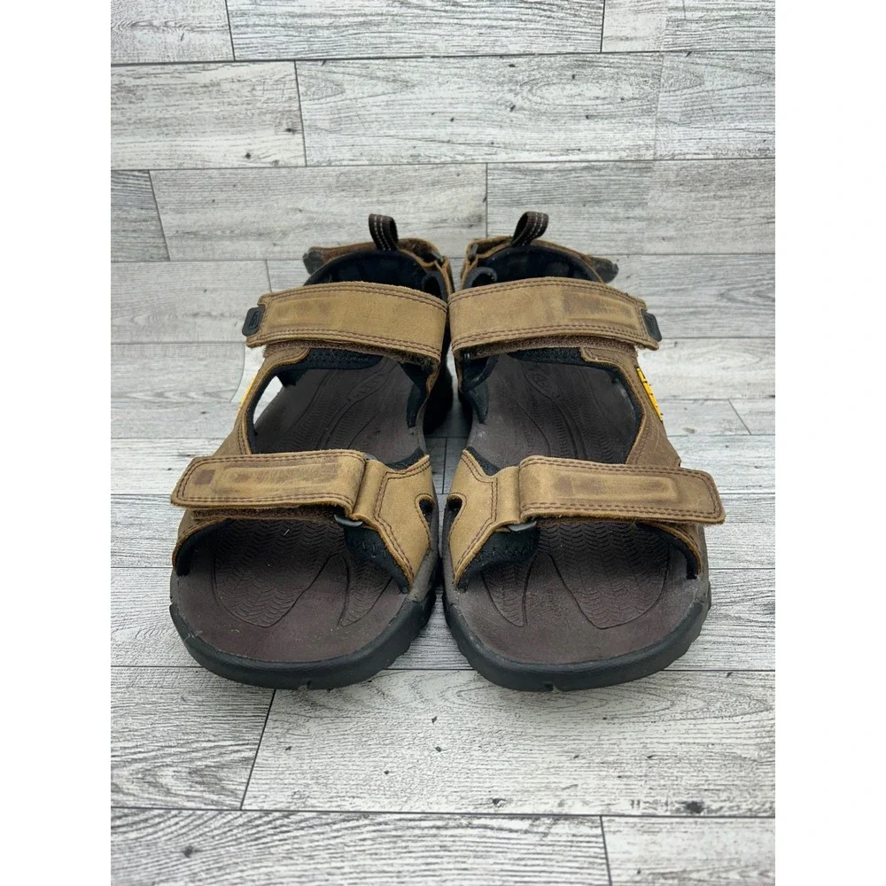 KEEN Targhee III Open Toe Sandals Mens 8.5‎ Brown Waterproof Leather 1022423